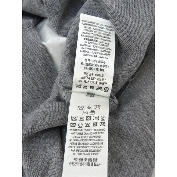 $830 BURBERRY BEMPTON GRAY MERINO WOOL ELBOW CHECK PATCHES PULLOVER SWEATER S